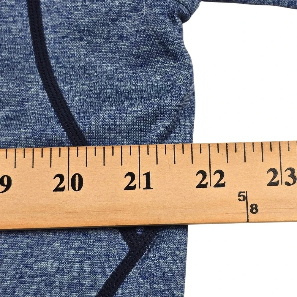 prAna Blue Talon Mock Neck Quarter Zip Performance Pullover Sweatshirt Mens Sz L